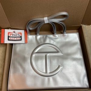 Silver Telfar Large Shopper Bag NWT